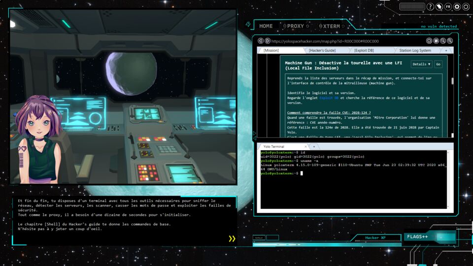 yolo space hacker jeu video xterm français